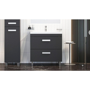 Купить Тумба с раковиной Velvex Orlando 80 серая в Москве с доставкой Тумба с раковиной Velvex Orlando 80 серая