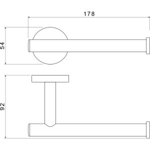 Держатель туалетной бумаги Акватек Оберон AQ4208MB матовый черный