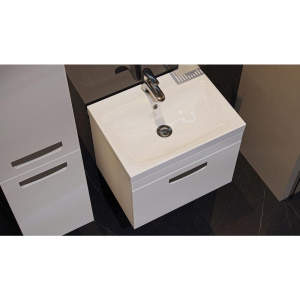 Тумба с раковиной Velvex Estea 60.1Y белая матовая