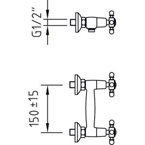 Смеситель для душа Paini Tango TNCR511