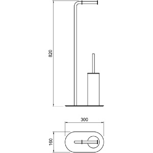 Стойка для ванной Aquatek Оберон AQ4231BG шлифованное золото