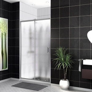 Душевая дверь в нишу BelBagno Uno UNO-195-BF-1-110-CH-CR стекло рифленое