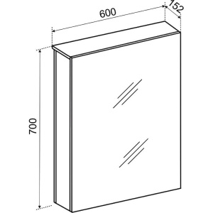 Зеркало-шкаф Emmy Вэла R 60