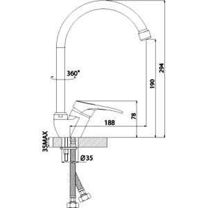 Смеситель для кухни Rossinka B B35-23