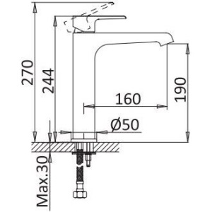 Смеситель для раковины Cezares Nautic LC NOP