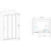 Душевой уголок RGW Passage PA-13+80 см (149-151)x80x195 профиль хром, стекло прозрачное