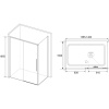 Душевой уголок RGW Stilvoll SV-12B+100 см (138,5-140)x100x195 профиль черный матовый, стекло прозрачное