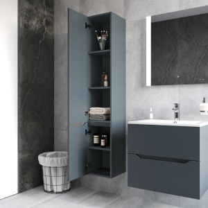 Купить Шкаф-пенал AM.PM Tender R, подвесной, графит матовый в Москве с доставкой Шкаф-пенал AM.PM Tender R, подвесной, графит матовый