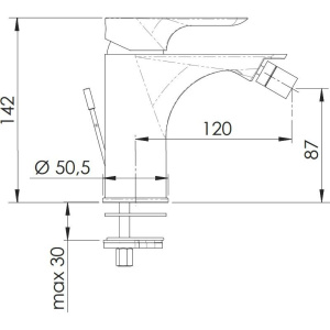 Смеситель для биде Remer Infinity I20NO черный матовый