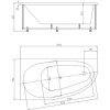 Акриловая ванна Акватек Дива R 170x90 см, угловая, с каркасом, асимметричная