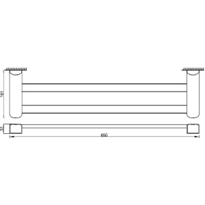 Полотенцедержатель Rush Thira TR36532A двойной
