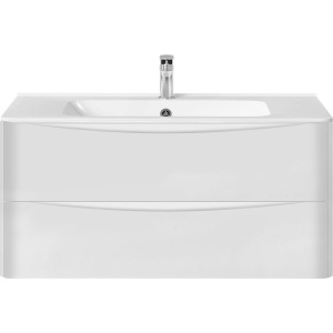 Тумба с раковиной Vincea Paola 100 белая глянцевая