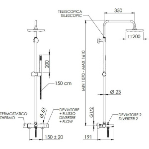 Купить Душевая стойка Remer Elegance EQ34A7SDSD20 в Москве с доставкой Душевая стойка Remer Elegance EQ34A7SDSD20