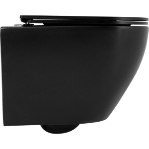 Унитаз подвесной BelBagno Colorato BB062CHR-MB безободковый, с микролифтом, матовый черный