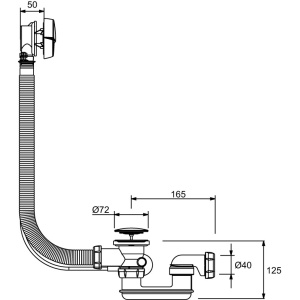 Купить Слив-перелив для ванны Jacob Delafon E70174-CP в Москве с доставкой Слив-перелив для ванны Jacob Delafon E70174-CP