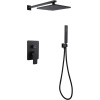 Душевой комплект Abber Weiss Insel AF8018B С ВНУТРЕННЕЙ ЧАСТЬЮ, черный матовый