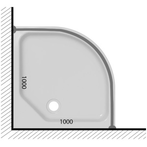 Купить Карниз для ванны Triton полукруглый, 100х100 в Москве с доставкой Карниз для ванны Triton полукруглый, 100х100