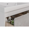 Тумба с раковиной Lemark Combi 100 бетон, белая глянцевая