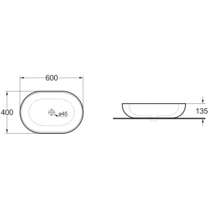 Раковина Vincea VBS-113, 60 белая
