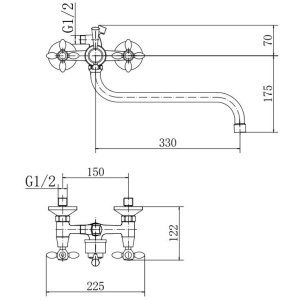 Купить Универсальный смеситель Fashun A2227 хром в Москве с доставкой Универсальный смеситель Fashun A2227 хром