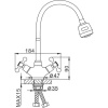 Смеситель для кухни Frap H19 F4319 с гибким изливом