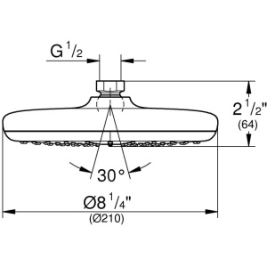 Верхний душ Grohe Tempesta 26409000 хром