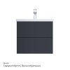 Тумба с раковиной AM.PM Gem 60 графит матовый, подвесная