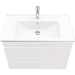 Тумба с раковиной Laparet Atlas 80 подвесная, белая матовая