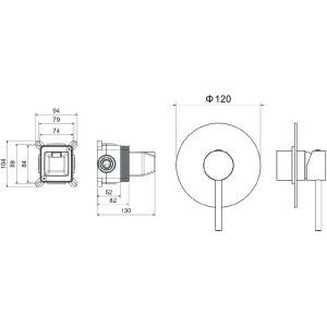 Смеситель для душа Aquatek Европа AQ1366MB черный