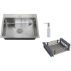 Мойка кухонная РМС MR MR-5843 c корзиной и дозатором, нержавеющая сталь