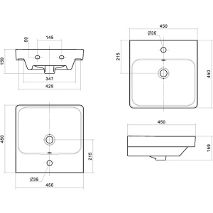 Купить Тумба с раковиной Aquaton Сканди 45 1A2516K0SD010 белая в Москве с доставкой Тумба с раковиной Aquaton Сканди 45 1A2516K0SD010 белая