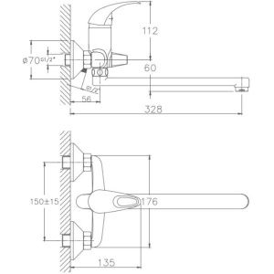 Универсальный смеситель Haiba HB15