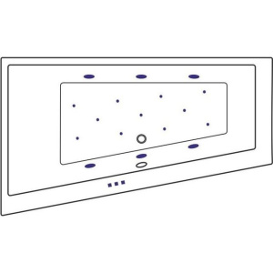 Купить Акриловая ванна Excellent Sfera WAEX.SFL17.RELAX L 170x100 см, угловая, с гидромассажем, с каркасом, со сливом-переливом, асимметричная в Москве с доставкой Акриловая ванна Excellent Sfera WAEX.SFL17.RELAX L 170x100 см, угловая, с гидромассажем, с каркасом, со сливом-переливом, асимметричная