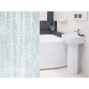 Штора для ванной Ridder Aquamod Schneeflocke 303151 прозрачная с белыми кругами