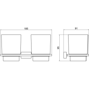 Купить Стакан Timo Torne 43034/03 двойной, черный в Москве с доставкой Стакан Timo Torne 43034/03 двойной, черный
