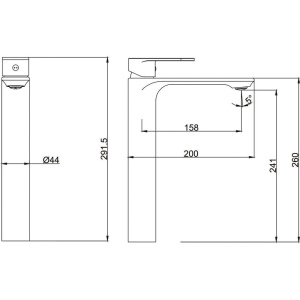 Смеситель для раковины Fashun A5185-7 черный
