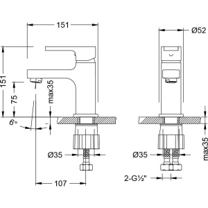 Смеситель для раковины Lemark Aura LM0606CH хром