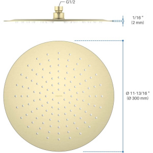 Верхний душ Aquatek AQ2075BG шлифованное золото