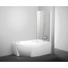 Шторка на ванну Ravak Rosa CVSK1 140/150 R Transparent, профиль белый