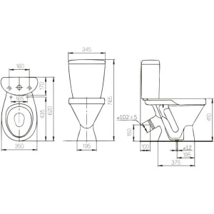 Купить Унитаз-компакт Rosa Элегант белый в Москве с доставкой Унитаз-компакт Rosa Элегант белый