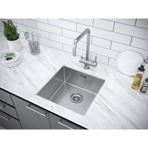 Мойка кухонная Paulmark Gerberg PM214444-BS, брашированная нержавеющая сталь