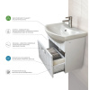 Тумба с раковиной Vigo Diana 60 подвесная, 1 ящик