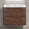 Тумба с раковиной Vincea Paola 60 темный дуб, белая раковина