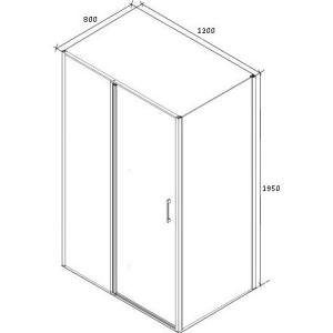 Душевой уголок Ceruttispa Muza 120 120x80, профиль черный