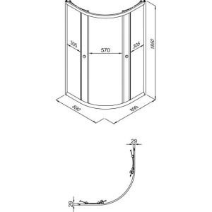 Душевой уголок Triton Альфа -блэк Щ0000054224 90x90