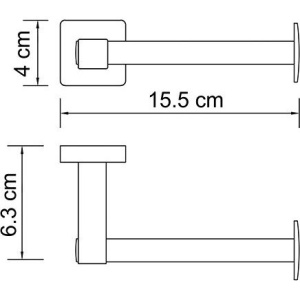 Держатель туалетной бумаги Wasserkraft Dill K-3996