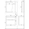 Тумба с раковиной Jorno Moduo Slim 60, подвесная