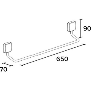 Купить Полотенцедержатель Koin Nice NI220 65 см в Москве с доставкой Полотенцедержатель Koin Nice NI220 65 см