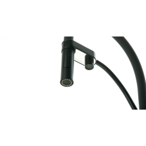 Смеситель для кухни Lemark Bronx LM3761BL черный, с гибким изливом