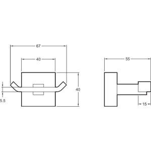 Крючок Jacob Delafon Eo E77867-CP